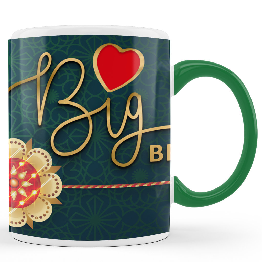 Printed Ceramic Coffee Mug | Siblings | Raksha Bandhan |Big Brother for Happy Rakha Bandhan |325 Ml. 